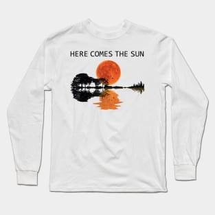 Here Comes The Sun Guitar Shadow Sunset T shirt Long Sleeve T-Shirt